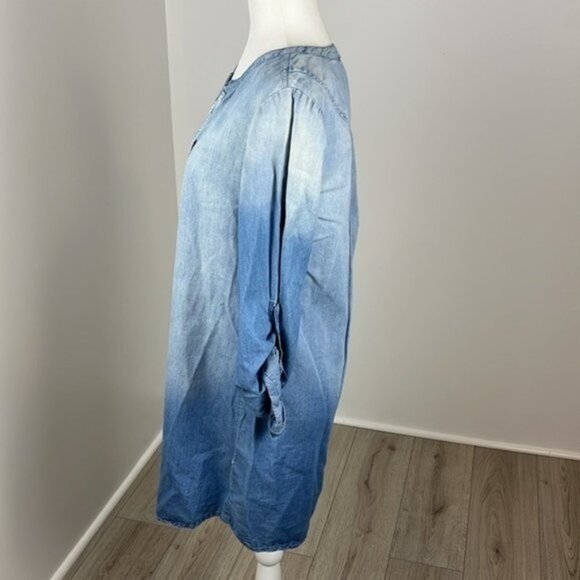 AUW Light Blue Quarter Sleeve Sun Dress Size M - Picture 3 of 9